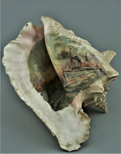 Muschel gemälde schiff meer - muschel,
