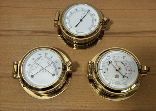 Nautic set messing barometer - nautic,