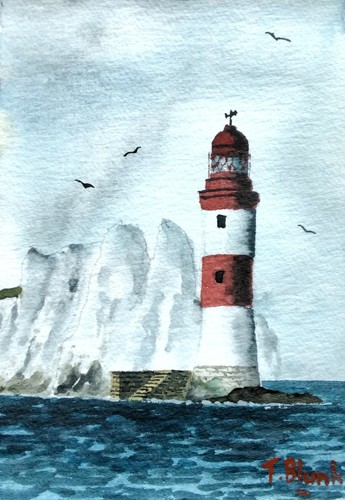 Original aquarell needles - -,