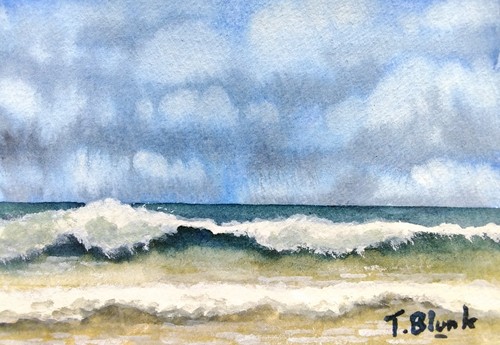 Original aquarell meer und - aquarell,
