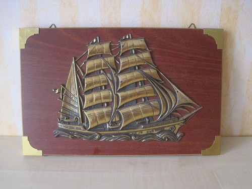 Maritimes messing wandbild auf - messing,