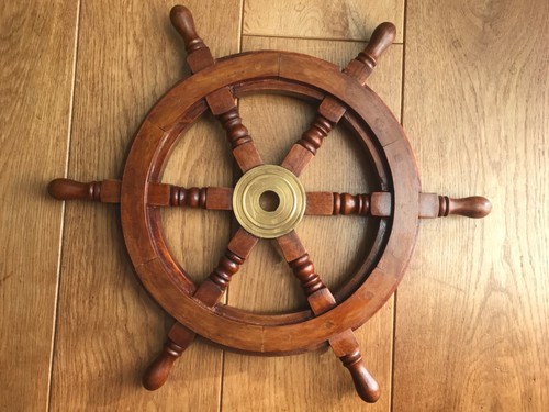 Maritimes deko steuerrad - steuerrad, holz