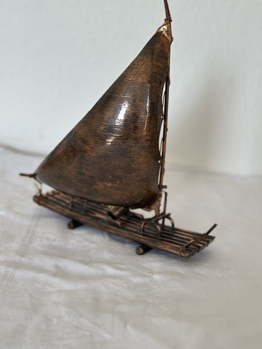 Vintage kupfer segelschiff - vintage,