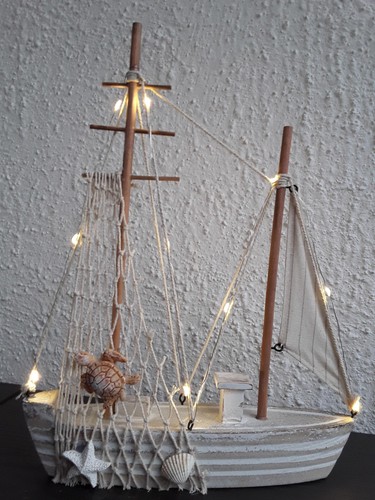 Deko fischkutter holz - , deko-fischkutter-holz-natur-